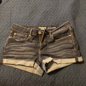 Low rise jean shorts